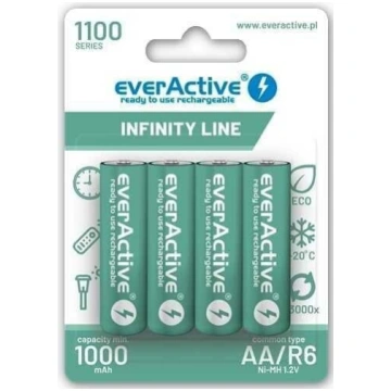 Baterijas everactive infiniti 1100mah aa, 4 gab