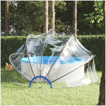 vidaXL baseina kupols, 440x220 cm, Permatomas