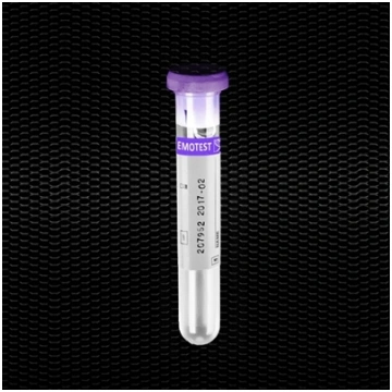 K3 EDTA x 3 ml in 13x75 mm test tube violet pierce