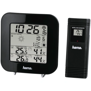 Hama EWS-200, melna - Termometrs, 00186310