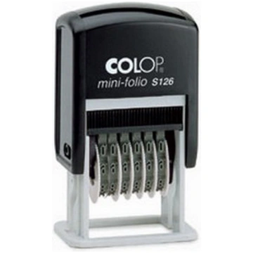 Zīmogs COLOP MINI Folio numerators S126, melns spi