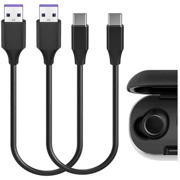Geekria 2 iepakojuma īsais USB austiņu uzlādes kab