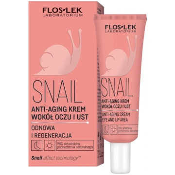 FLOSLEK_Snail pretnovecošanās krēms acīm un lūpām 