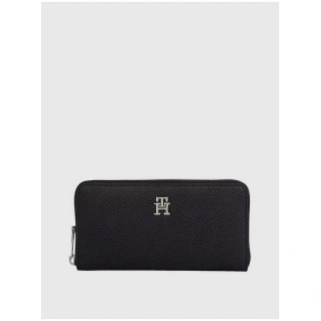 TOMMY HILFIGER lielais maks - melnā krāsā