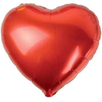Balons folija Sirds 37cm sarkana