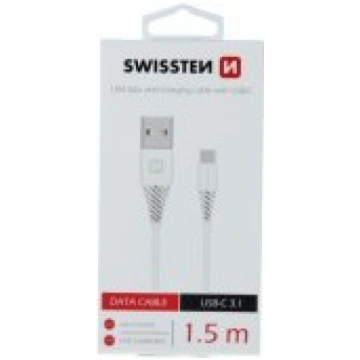 Swissten "Basic Quick Charge 3.1 USB-C 1.5M" White