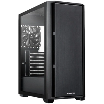PC case AS-02B-TG-OP Midi Tower black