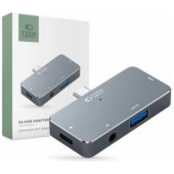 Tech-Protect HUB V6 USB-C HDMI PD100W 3.5mm Grey A