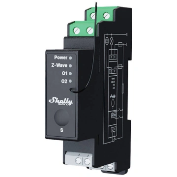Shelly Qubino Pro 2PM DIN rail Relay, 2-channel, Z