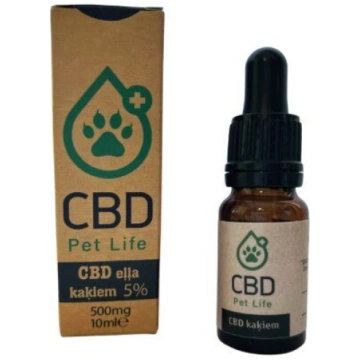 CBD eļļa dzīvniekiem, kaķiem 500mg/5% 10ml