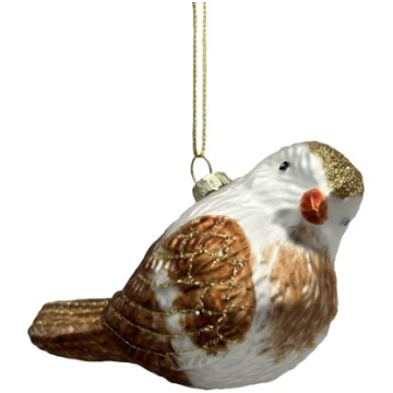 ORNAMENT GLASS BIRD 12X6CM EG188-SY250304 (4772013