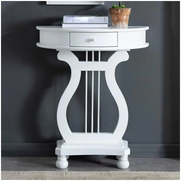 Console Table, Semicircle Sofa Table, Solid Wood C
