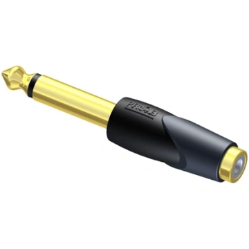 Adapter AV Procab Jack 6.3mm - RCA (Cinch) czarny 