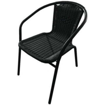 Krēsls pīts metāla 55x56x74 melns (9024096) BESK