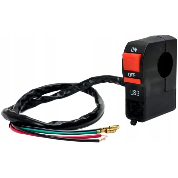 Slēdzis ar Usb lādētāju 5v Dc 2a