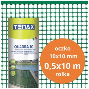 Siets Pvc Quadra 10 Zaļš 0.5m*10mb Acs 10mm