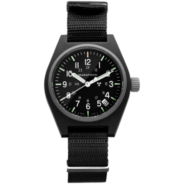 Maratona pulkstenis 34 mm melns vispārējas nozīmes