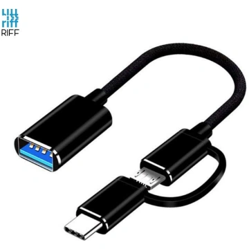 Riff V8 2 in 1 OTG Host Cable Type-C + Micro USB M