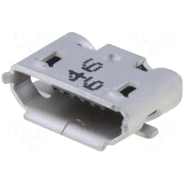 Socket | USB B micro | on PCBs | SMT | PIN: 5 | ho