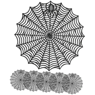 ULTECHNOVO Pack of 6 Round Black Spider Web Placem