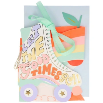 Kartīte Roller Skate Birthday Card, Meri Meri