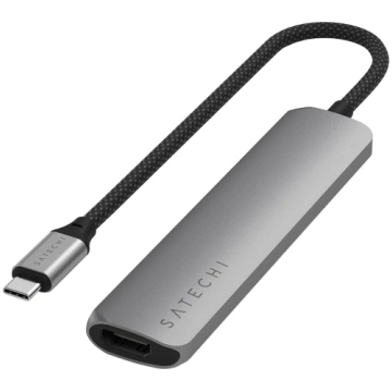 SATECHI 6-in-1 USB-C Slim Multiport Adapter (Space