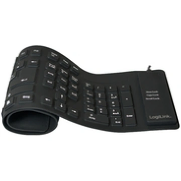 Keyboard LogiLink USB / PS/2 Flexibel Wasserfest b