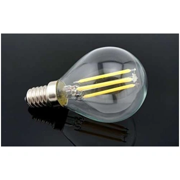 E14 G45 Led spuldze 4W 400Lm Filament Silti Balta 