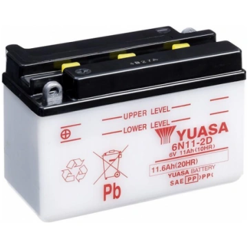 6N11-2D 6V 11Ah Yuasa Motorradbatterie