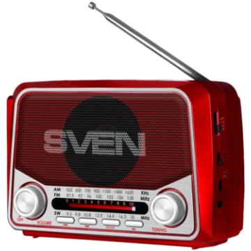 Speaker SVEN SRP-150, red (3W, Bluetooth, FM/AM/SW