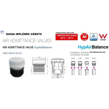 Gaisa vārsts Dn32-63mm (7,6 L/s) Capricorn 1700957