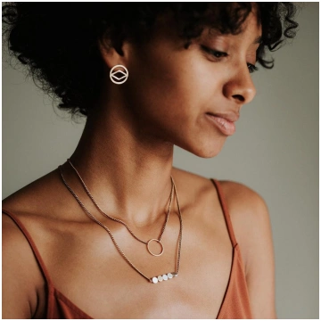 All Seeing Studs - Brass Rebekah Vinyard Jewelry