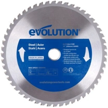 Evolution disku zāģis tēraudam 255mm, 52 zobi
