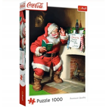 Trefl Puzzle Coca-Cola XMAS Mikolaj przy kominku 1