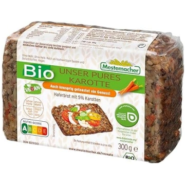 Mestemacher Bio „Unser Pure Carrot Bread“ – vegāna
