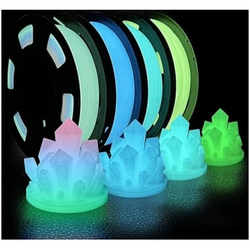 3D printera filamentu komplekti, spīd tumsā, daudz