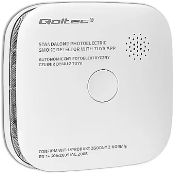 Qoltec Smoke detector with battery Tuya WiFi LED (