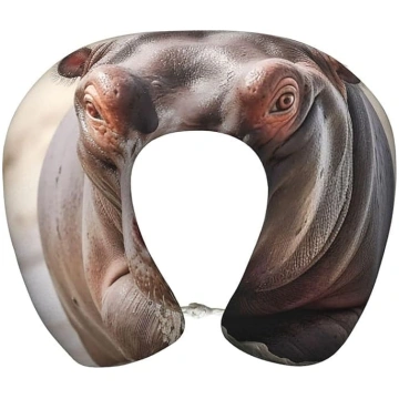 YYYKSRNBD Hippo in Water Travel Pillow Neck Suppor