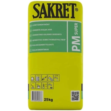 SAKRET PM Super, Mūrēšanas-apmešanas java M-5, 40k