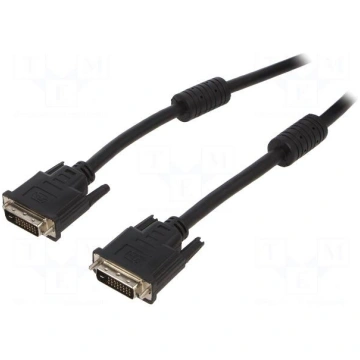 Cable | DVI-D (24+1) plug,both sides | PVC | dual 