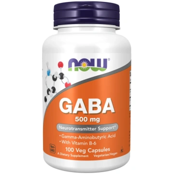 NOW Foods GABA 500mg 100 Veg. Capsules