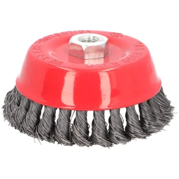 Koniskā birste M14 D100 mm tērauda pīti sari, FAST