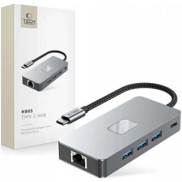 TECH-PROTECT HB05 HUB ADAPTER 9IN1 TYPE-C + USB2.0