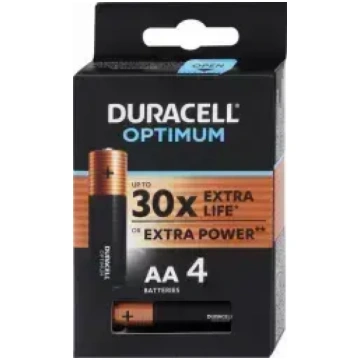Duracell Optimum AA Alkaline 4pack