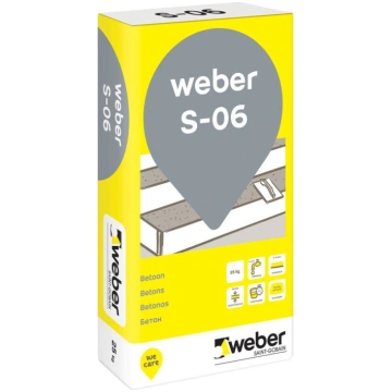 Ātri cietējoša remontjava Weber S06 25kg