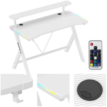 Huzaro Hero 1.9 rgb white spēļu galds 120 cm – bal