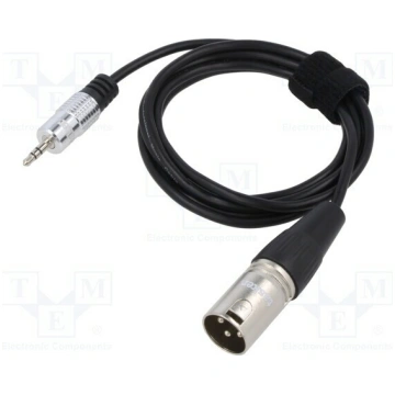 Cable; Jack 3.5mm 3pin plug,XLR male 3pin; 1.5m; b