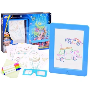 Izgaismota tāfele + 3D brilles TA0092 pildspalvas 