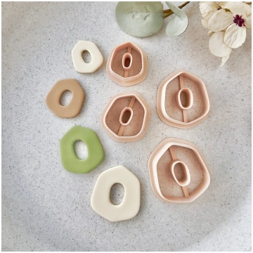 Polymer Clay Cutter, Geometric Shapes, Organic Ear