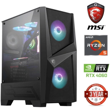 Ryzen 5 5500 8GB 512GB SSD 2TB HDD RTX 5060 NoOs |